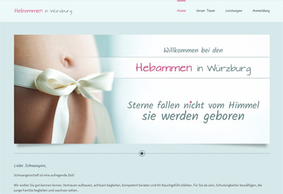 Hebammen in Würzburg / Webdesign