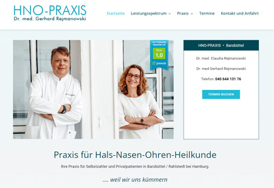 Webdesign HNO Praxis, Hamburg / Webdesign