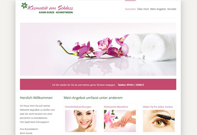 Kosmetik am Schloss, Rimpar / Webdesign